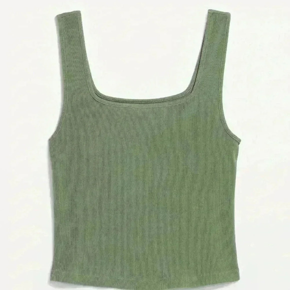 Old Navy Women's Square Neckline Tank Top Green Size  4X Plus - Picture 1 of 4